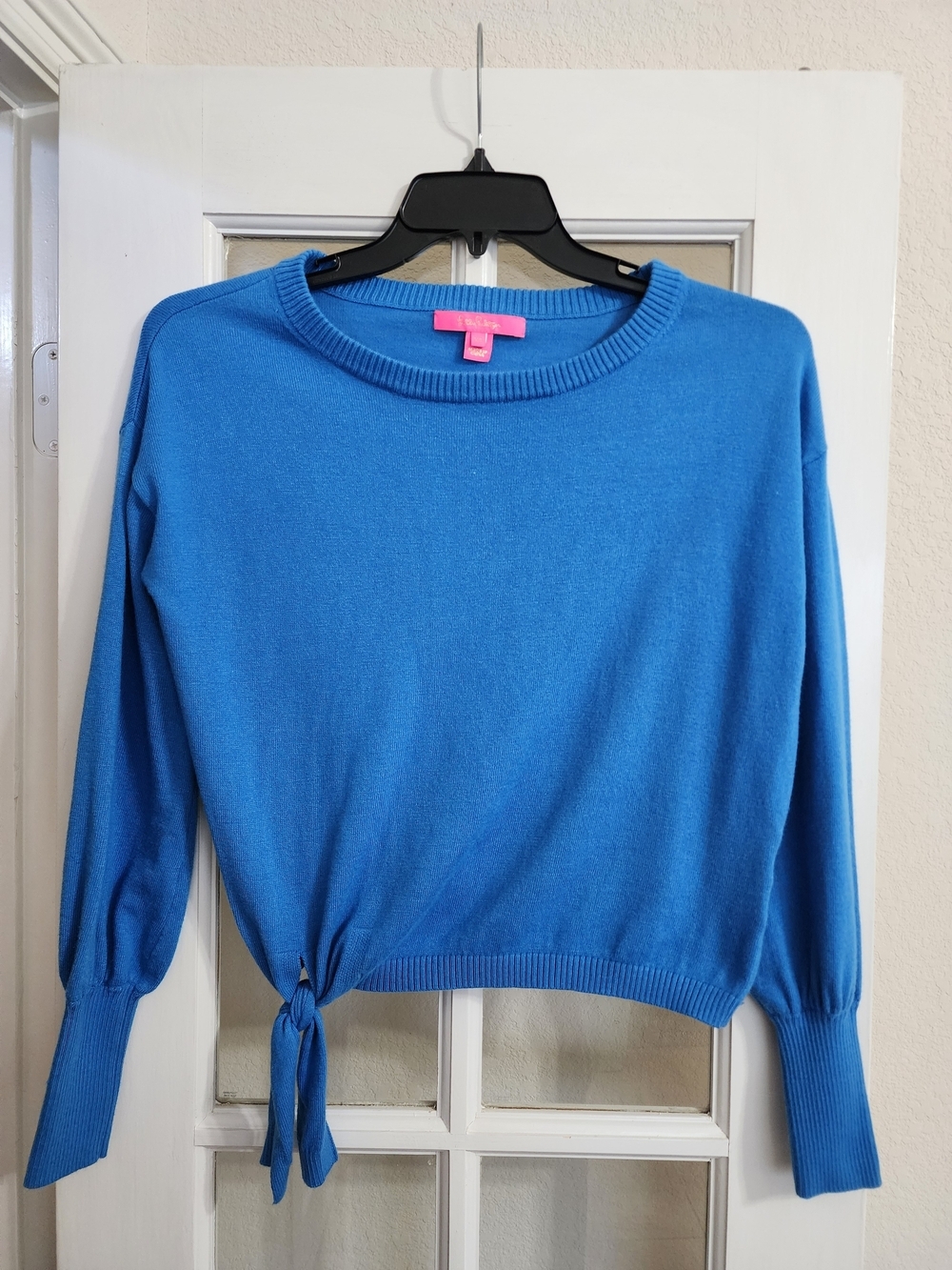 Lilly Pulitzer Side Tie Cashmere Blend Sweater Blue XS Style 007016